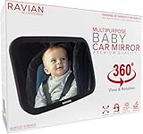 Babyautospiegel für den Rücksitz - Sicherster Autositzspiegel mit kristallklarer Sicht, unzerbrechlicher, verstellbarer Rückspiegel für kleine Kinder, mit LKW