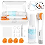 Brillenreinigungsset Brillenreiniger – Tragbares Brillenreiniger-Werkzeug mit Linsenreiniger-Spray (Anti-Beschlag), Brillenreparatur-Set mit Schrauben, Reise-All-in-One-Augenglas-Reinigungsset mit