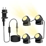 PChero Teichbeleuchtung LED Unterwasser, Unterwasserbeleuchtung Strahler Poolbeleuchtung Unterwasser Licht IP68 Wasserdicht Teichlicht für Pool Teich Garten Baum Innen Außen Deko