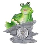 NOLITOY Solarleuchte Froschform Gartenlampe Solar Nachtlicht Wetterfest für Hof Terrasse Rasen