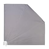 Ventanara® Balkonfächer beige grau Sichtschutz Balkon Windschutz Sonnensegel (120 x 120 cm, Grau)