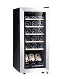 Kalamera Weinkühlschrank, 18 Flaschen 51 Liter Weinkühlschrank klein mit Kompressor, 5-18°C Kühlzone, KRC-51FCSS