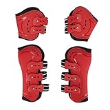 Streichkappen für Pferde, Leichte, Atmungsaktive Streichkappen für Pferde, Verschleißfeste und rutschfeste Pferdehinterbeinstiefel für Pferdezubehör (L)