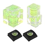 Diheohg Heiß Schuh Niveau, Kamera Wasser Waage Heiß Schuh Wasser Waage Packung 3 Achse 2 Achse 1 Achse Für DSLR Film Kamera (4 Packung)
