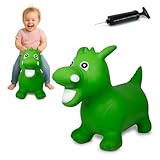 JAMARA 460315 Hüpftier Drache HoppyDoo - Spielzeug für Kinder, Hüpfspielzeug Baby Indoor/Outdoor, Geschenk für Kids, Gartenspielzeug, Bouncing, Pflegeleicht, BPA frei, mit Pumpe