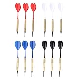 NULYLU Elektronische Dartspitzen 12 Stück Ersatz Zubehör Sicherer Kopf Kunststoffspitzen für Dartscheibe Freizeitspiel Zufällige Farbe Zufällige Farbe