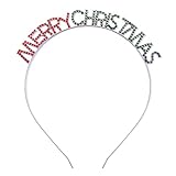 Weihnachts-Stirnbänder mit Strasssteinen und bunten Kristall-Schneeflocken Frohe Weihnachten Rentier Kranz aus Rentiergeweih