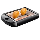 Melissa 16140145 Flachtoaster, Edelstahl, Schwarz