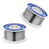 Lötzinn mit Flussmittel, Lötdraht 1mm 100g Bleifreies Lot mit Kolophonium Kern, Niedrigtemperatur Lötdraht Soldering Wire Lötzinn Bleihaltig für Elektronischen Elektrolöten Heimwerken Und Reparatur