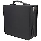 SAFIGLE Große CD DVD Aufbewahrungstasche Fächer Oxford Tragbarer Organizer mit Griff Kratzfest Staubdicht für Zuhause und Auto