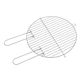 Barbecook Grillrost rund 40 cm mit zwei festen Haltegriffen für Holzkohlegrill, BBQ grill zubehör, edelstahl, leicht zu reinigen
