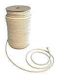 IPEA - Makramee Baumwollseil Naturfarbe - 6 mm x 100 Meter - Super Lange Rolle - Nähgarn zum Basteln, Dekorieren, Wandteppiche, Vorhänge, einfarbig