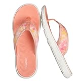 Harssidanzar Damen Flip Flops Komfort Zehenstegsandalen für den Strand HL204EU, Rosa, Größe 37