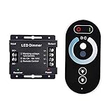 INHDBOX LED Dimmer 12V / 24V Stufenlose Touch-Dimmer mit LED Fernbedienung Dimmer Steuerung Dimmer Steuerung Dimmer bis 18A Regler Kontroller für LED Strip und Alle Dimmbaren LED Lampen 12V/24V