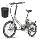 Fafrees E-Bike Klapprad 20 Zoll, Elektrofahrrad City E-Bike faltrad 36V 16.75Ah, E Bike Herren Damen 250W 25km/h, Reichweite bis zu 65-130 km, F20 Light (Grün)