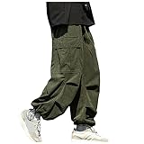 Zanisouta Chino Hose Herren Thermo Cargohose Baggy Cordhose Elegant Jogginghose Gerade Bein Winterhose mit Reißverschluss Taschen Freizeithose Lang Softshellhose Winter Retro Y2K Streetwear