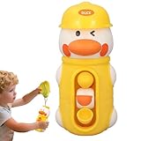 Badespielzeug für Kinder, Ente mit Saugnapf und Wassermühle für die Badewanne - sensorische Duschaktivitäten mit Lernspielen für Geburtstagsfeiern und Mädchen