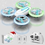 Wipkviey T18 Mini Drohne für Kinder, RC Quadcopter mit Höhenhaltung, Headless-Modus, LED-Lichtern & 360° Flips, Spielzeug Drohne für Jungen & Mädchen, 2 Akkus