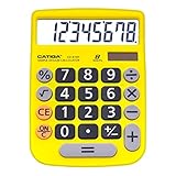CATIGA 8-stelliger Tischrechner mit Solar- und Batteriebetrieb, gut lesbarem LCD-Display und großen Tasten – Ideal für Zuhause, Büro, Schule, Unterricht und Business, CD-8185
