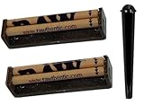 yaoviz Set 2x RAW konische Drehmaschine KingSize 110mm Jointroller - Jointhülle schwarz Clipverschluss
