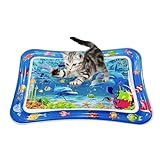 Generisch Katzenwasserbett, Interaktive Wasserspielmatte Für Haustiere, Sinnvolle Anti-Kratz Komfort Spielzeug Für Indoor Pool Sommer Tier Kätzchen