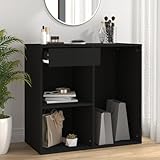 Feuerblitz Kosmetikschrank Schwarz 80x40x75 cm Holzwerkstoff