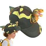 Qkbuza Kinder-Tierhut – Dinosaurier-Baseballmütze, Sonnenschutz, trendige Kopfbedeckung, modisches Kostüm für Halloween, Picknick, Camping, Strand, Grün