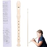 Blockflöte, Flöte,2 Stück Blockflöte Sopran,Soprano Recorder, Sopranblockflöte, Abnehmbarer Recorder Musikinstrument aus Kunststoff für Anfänger Kinder