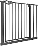 TANYEAR Türschutzgitter Treppenschutzgitter ohne Bohren, Absperrgitter Kindergitter Türgitter Treppengitter mit selbstschließend, für Kinder und Haustiere, 95-105 cm breit, Schwarz