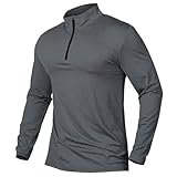 Dasongff Langarm-T-Shirt, reguläre Passform, Herren, Henley, T-Shirt, einfarbig, T-Shirt, schmal, Rollkragen, 1/4-Reißverschluss, lässig, normale Passform