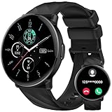 Smartwatch Herren Damen, 1,39' HD Touch Smart Watch mit Bluetooth Anruf, 112+ Sportmodi Fitness Tracker Uhr SpO2 Pulsuhr Schlafmonitor Schrittzähle, IP68 Wasserdicht Watch für Android iOS Schwarz