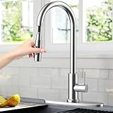 Wasserhahn Küche mit Abnehmbare Basis, Küchenarmatur Ausziehbar Mischbatterie Küche, Edelstahl Heiß Kalt Armatur Küche G3/8'' Verbindung 360° Drehung Spültischarmatur mit Brause Zwei Wasserstrahlarten