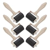 Healeved 6 Stück Druckwalzen aus Gummi mit Ergonomischem Griff Farbwalzen für Glatte Oberflächen Malzubehör für Druckgrafik und Künstlerisches Gestalten