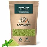 Natürliche Stevia Pulver rein BIO (Asteraceae) | Ökologisch angebaute Stevia aus Spanien | Gemahlene grüne Blätter | Zuckerersatz aus natürlichem Anbau | 100g - Charge 2024 Frische 100%