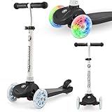 HyperMotion TRINGO Kinderroller 3-in-1 mit LED-Rädern - Dreirad Kinder Scooter, Verstellbarer Lenker 55-70 cm, Belastbar bis 50 kg - für Mädchen, Jungen 3-8 Jahre