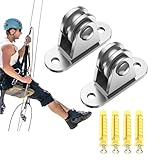 Seilrollen zum Heben,Kleine Edelstahl Spannvorrichtung - Leise Umlenkrolle Mit Tragkraft Bis Zu Kilogramm Schwere Lasten,Für DIY Projekt Heimfitness Decken- und Wandmontage Kajakhebezug Kletterausrüst