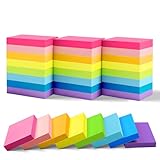 24 Packung Haftnotizen Klebezettel,50 x 38 mm Klein Sticky Notes,Selbstklebende Notizzettel Haftnotizen Blöcke für Büro Zuhause Schule Sitzung,75 Blätter/Notizzettel,1800 Blatt Insgesamt(8 Farbe)