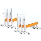 Faltbares Konferenztisch-Set - Mobiler Besprechungstisch mit Rollen für Büro, Zuhause & Klassenzimmer - Platzsparendes Design, einfach zu verstauen, tragbar & vielseitig