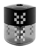 Eberhard Faber 585140 - Anspitzer mit Dose Dreikant mit verschließbarem Spanbehälter, Doppelspitzer anthrazit