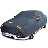 Upgrade4cars Autoabdeckung Outdoor Vollgarage atmungsaktiv & wasserdicht | Auto Abdeckplane Komplett für alle Jahreszeiten | Autoplane Universal | Pkw Größe: L 483*178*121 cm