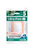 Medrull Steril Wundpflaster 6x7cm ULTRA PORE Pflaster Sensitiv Sterile Wundverband - Starke Klebekraft - Schützt bei Schnittwunden & Kratzern - Einzeln verpackt 5 Stück