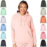 Light & Shade LSLSWT005 Super Soft Touch Loungewear Kapuzen-Sweatshirt-Oberteil für Damen, Rose, M