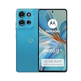 Motorola Moto g75 5G Smartphone (Robustes 6,78'-Display Dank Corning Gorilla Glass 5, 8/256 GB, 50-MP-Kamera, widerstandsfähig, extrem temperaturbeständig) Aqua Blue, inkl. Schutzcover