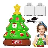 Weihnachtsbaum-Spieluhr,Weihnachts-Spieluhr - Seifenblasen-Maschinenspielzeug - Seifenblasenmaschine für Kinder mit LED-Lichtern, Weihnachtsmusik für Kinder, die für Kinderpartys dekoriert