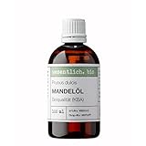 wesentlich. Mandelöl BIO kaltgepresst | für Kosmetik, Haare und Gesicht | Baby Pflege und Basis für Badeöl und Massageöl
