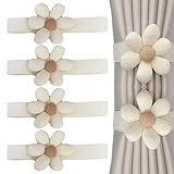 Elegante Vorhanghalter 'Vorhang Blumen' - 4er Pack Raffhalter für Gardinen, handgefertigt und stilvoll
