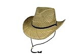 Black Jungle Delano Strohhut Natur Sommerhut Strohhüte Havanna Hut Unisex Bogart Fedorahut (DE/NL/SE/PL, Alphanumerisch, S, M, Natur)