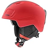 uvex heyya pro - leichter Skihelm für Kinder - individuelle Größenanpassung - optimierte Belüftung - race red matt - 54-58 cm