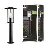 Paulmann 94737 LED Außenleuchte Pollerleuchte Classic insektenfreundlich IP44 500mm 2200K 4,3W 420lm 230V Schwarz E27 Metall Goldlicht Gartenpoller