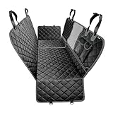 WJDMB Hundedecke Auto für FIAT Bravo 500 Freemont, Wasserdicht Kratzfest Hunde Autodecke Seitenschutz und Aufbewahrungstasche Autoschondecke,B Black